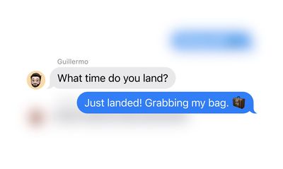 iMessage スワイプして返信します